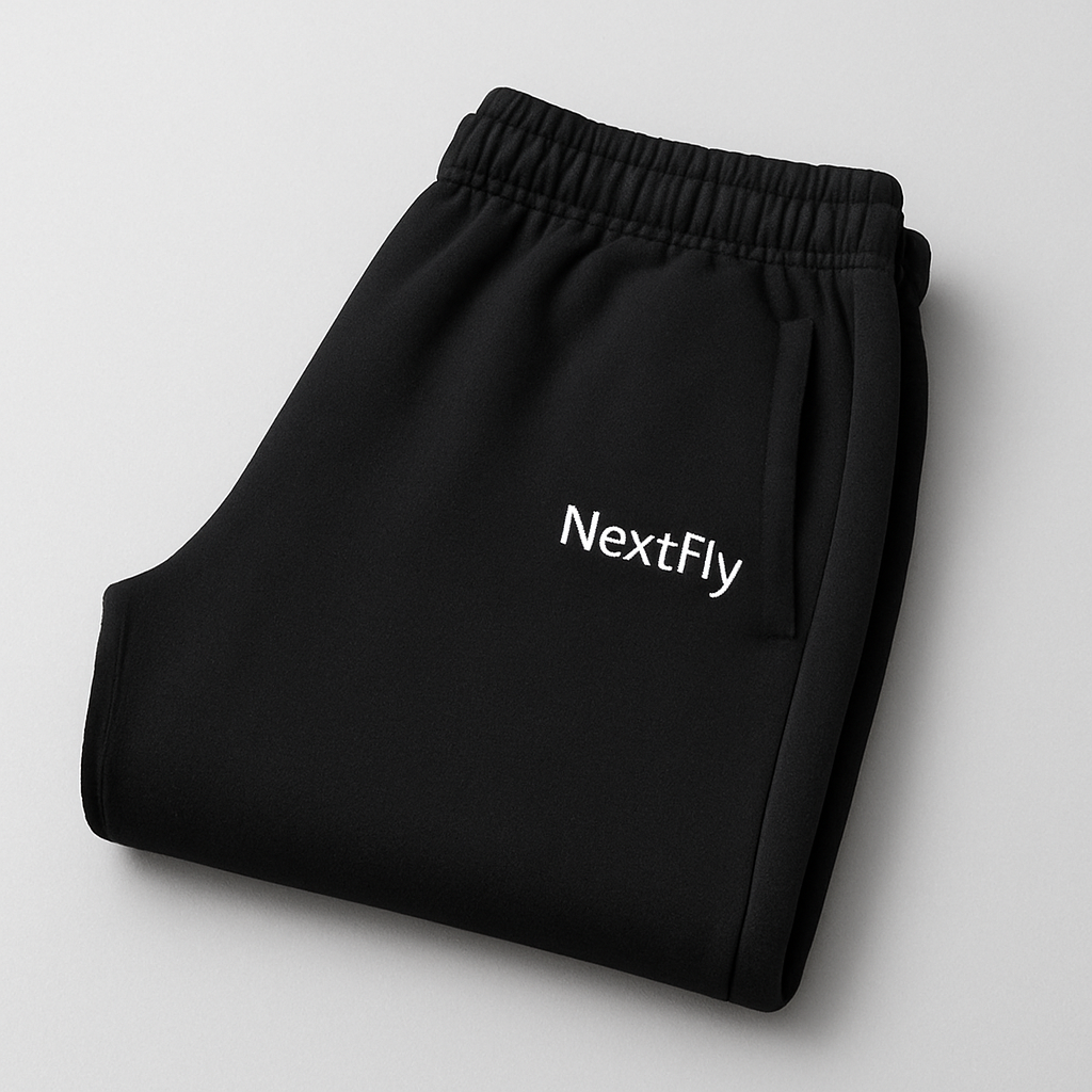 NextFly Men’s Black Baggy Pants – Relaxed Fit, Streetwear Style
